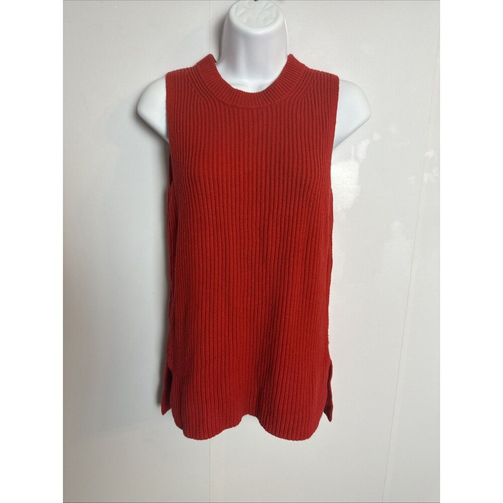 J. Crew Womens‎ Sleeveless Sweater Knit XS Classic Red Holiday Preppy